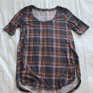 Plaid Women's Top - Black, Brown, White